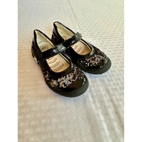 Primigi Other - Primigi Black Patent Sequin Mary Jane Dress Shoes Girls EU 27‎ US 10 Sparkly